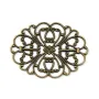 Estampe ovale ajouré bronze 34x26mm x 1pc
