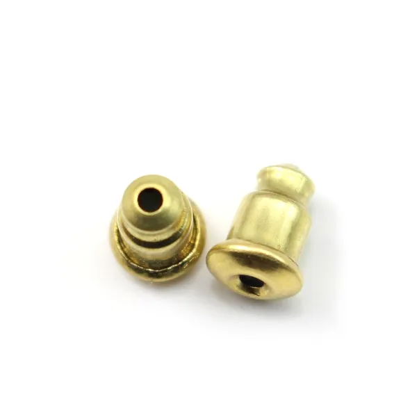 Ears clutches in raw brass 5.5mm x 100pcs