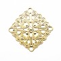 Square Filigreed gold tone 28mm x 1pc