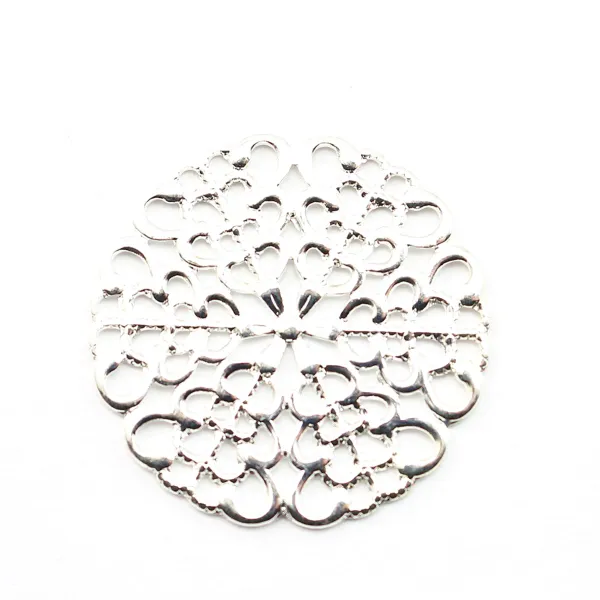 Estampe ronde argenté vieilli 25mm  x 1pc