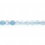Aquamarine faceted round 4mm x 40cm