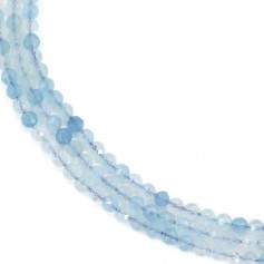 Aquamarine faceted round 4mm x 40cm
