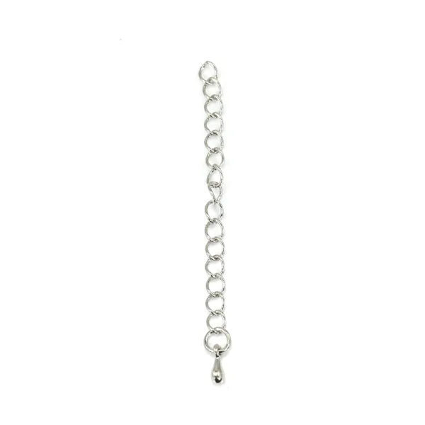 Chaine rallonge en métal argent vieilli 5cm x 2pcs