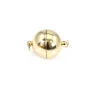 Fermoir de forme ronde, aimanté, en métal de différentes couleurs, 14mm x 1pc