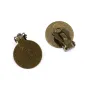 Support clip for cabochon of 18mm to stick, of brass color x 8pcs