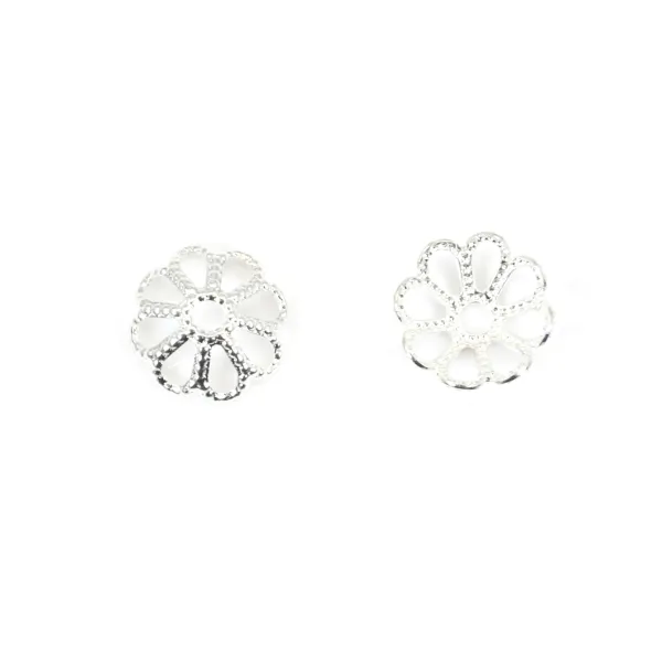 Coupelle en fleur cuivre 8mm x 20pcs