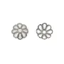 Filigreed saucers old silver tone 8mm x 20pcs