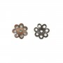 Cup on metal in copper color, in shape of a flower, 8mm x 40pcs