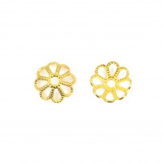 Filigreed saucers gold tone 8mm x 20pcs