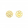 Filigreed saucers gold tone 8mm x 20pcs