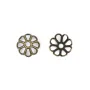 Coupelle en fleur bronze vielli  8mm x 20pcs