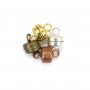 Silver tone magnetic clasp 3.8x5.8mm x10pcs