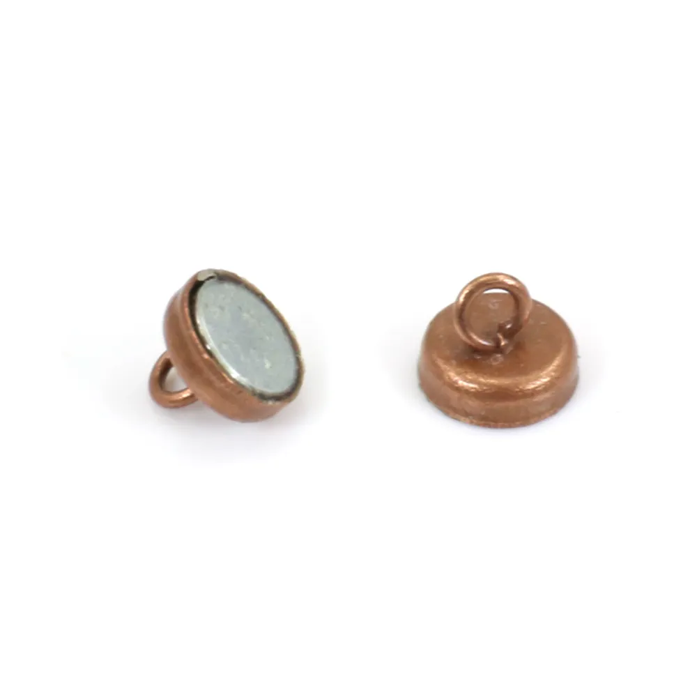 Fermoir aimenté 3.8x5.8mm,cuivre x 10pcs