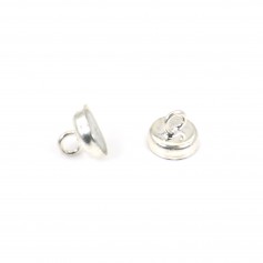 Old silver tone magnetic clasp 3.8x5.8mm x10pcs