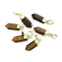 Tigerauge-Anhänger Spitze - vergoldet - 6x16mm x 1St