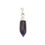 Ciondolo a punta di ametista - Argento - 6x16mm x 1pc