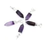Amethyst Point Pendant - Silver - 6x16mm x 1pc