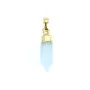 Aquamarin-Spitzenanhänger - vergoldet - 6x16mm x 1St