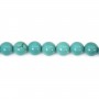 Turquoise traité verte ronde 6mm x 40cm