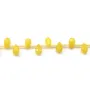 Jade Teinté Goutte Facette Jaune 5x9mm x 2pcs