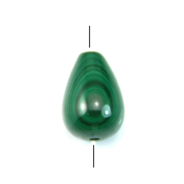 Malachite drop 8x12mm x 1pc