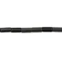 Agate noire tube facette 4x8mm x 40cm