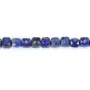 Lapis lazuli, de forme cube facetté, 3-3.5 mm x 40cm
