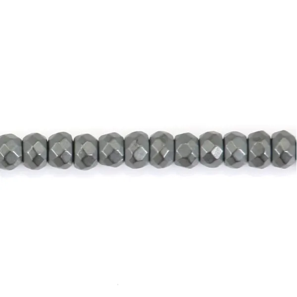 Hematite mate redondo 2x3mm x 40cm