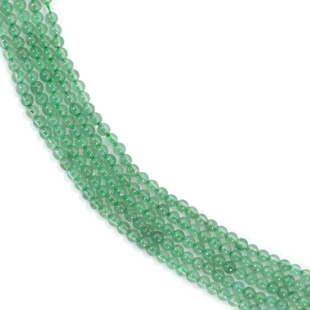 Aventurine verte, de forme ronde, de taille 2mm x 40cm