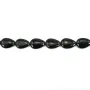 Onyx noir, goutte plate, 13x18mm x 40cm