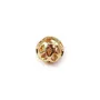 Boule ajourée  Plaquée par "flash" or sur laiton 7.5mm x 2pcs