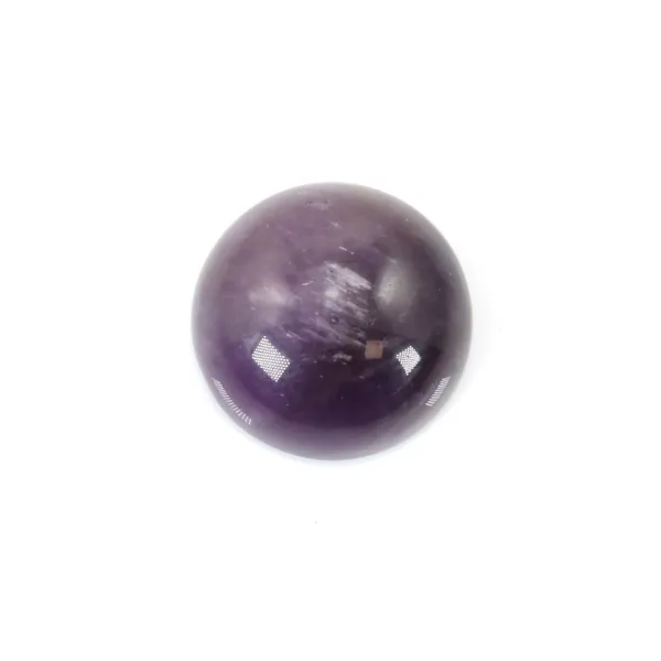Cabochon amethyste round 12mm x 1pc