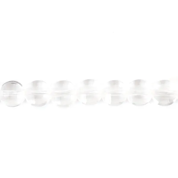 Rock crystal quartz faceted flat round 6mm x 40cm