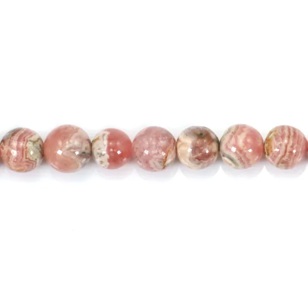 Rhodochrosite Ronde 10mm  x 40cm 
