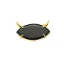 Pingente Marquise de Ônix Preto em Prata de Lei 925 - 2 Anéis - 13x20mm x 1pc