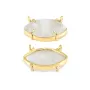 Pingente Marquise de Ônix Preto em Prata de Lei 925 - 2 Anéis - 13x20mm x 1pc