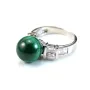 Malachite,half drilled, round 12mm x 1pc