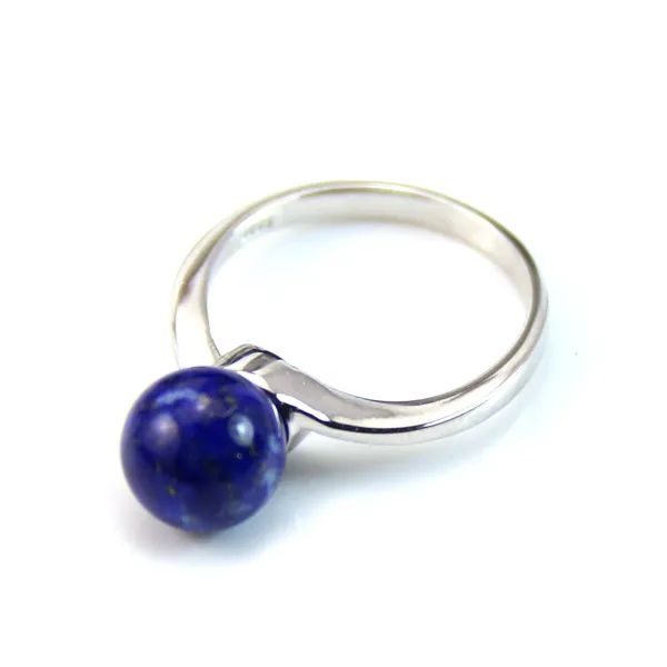 Round Lapis Lazuli semi-drilled 10mm x 1pc