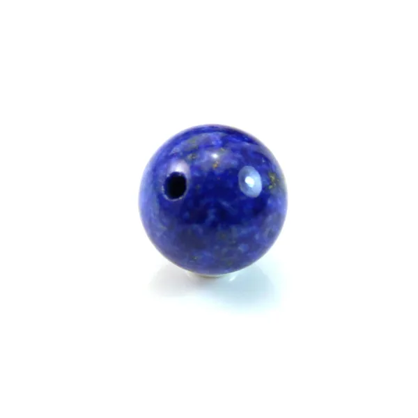 Lapis-Lazuli, semi-percé d'un côté, rond 10mm x 1pc