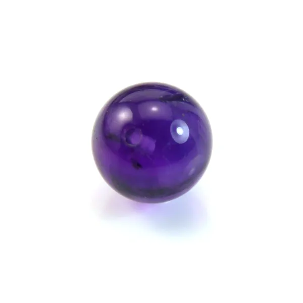 Amethyste, half drilled, round 10mm x 1pc