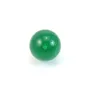 Green agate, half drilled, round 10mm x 1pc