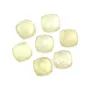 Cabochon quartz lemon carre facette 10mm x 1pc