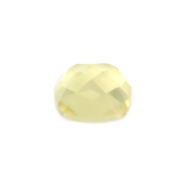 Cabochon lemon quartz squares faceted 10mm x 1pc