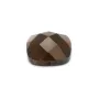 Cabochon quartz fume carre facette  14mm x 1pc