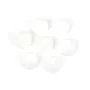 Cabochon agate blanc ronde facette 6mm x 1pc
