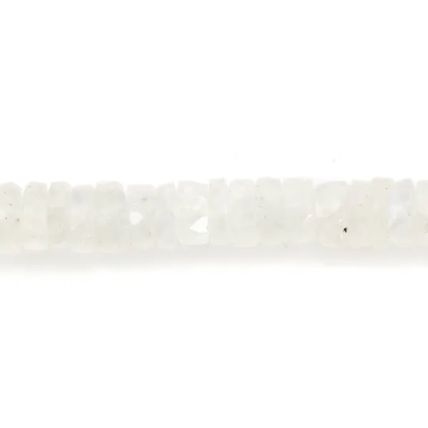 Mondstein runde facettierte Heishi 6.5-7mm x 40cm