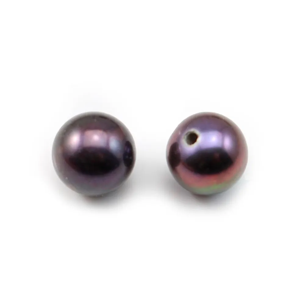 Pearl freshwater demi tron 7mm grey x 10 pcs