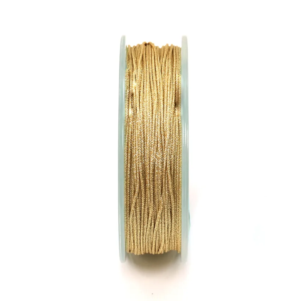 Champagnerfarbenes Polyestergarn 0,6 mm x 10 m