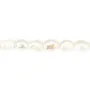 Perle de culture d'eau douce, blanche, baroque, 6-8mm x 36cm