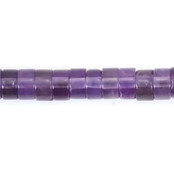 Amethyst rondelle Heishi 2x4mm x 39cm